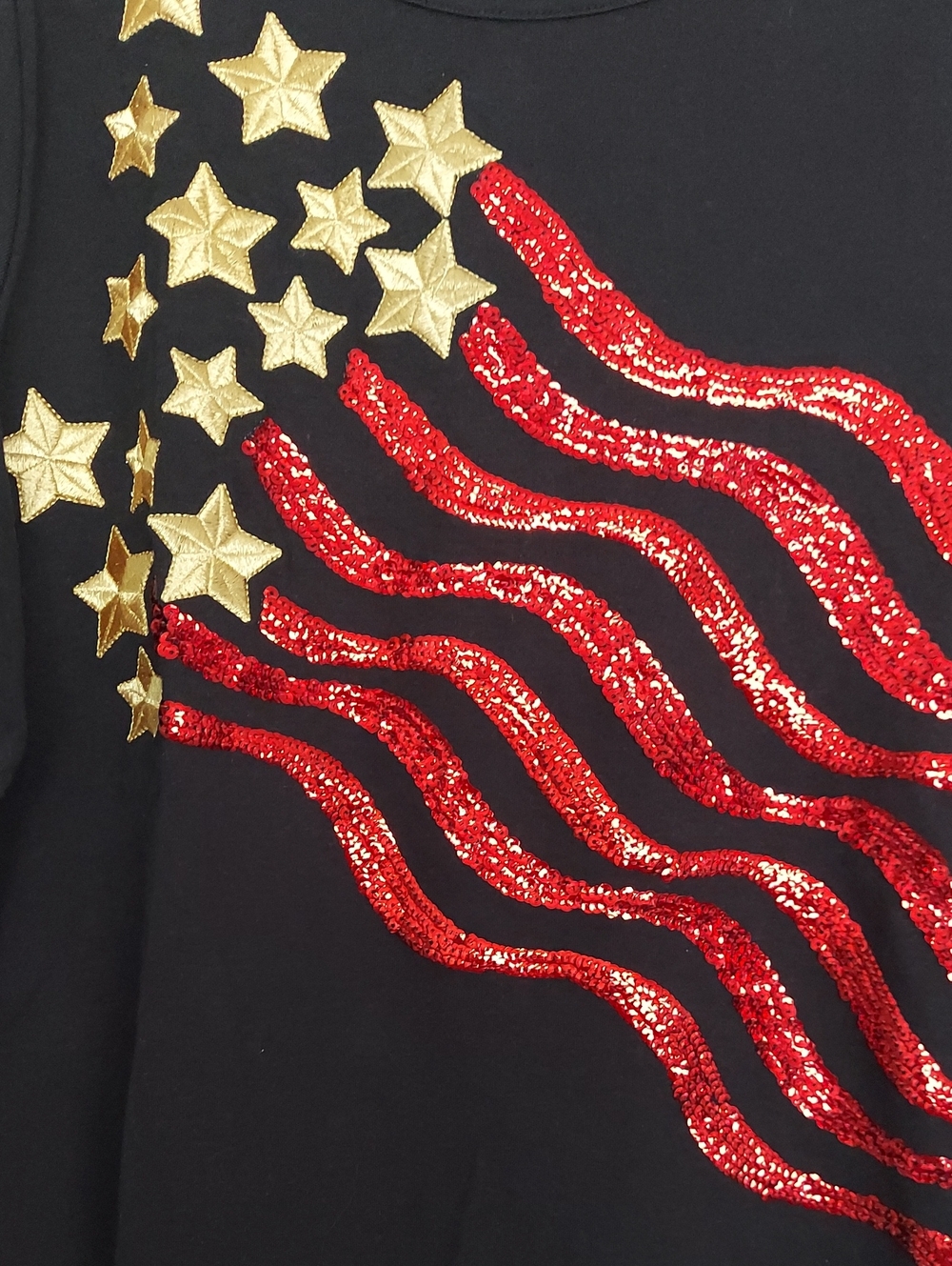 Quacker Factory Americana Short Sleeve T-Shirt - Picture 4 of 6